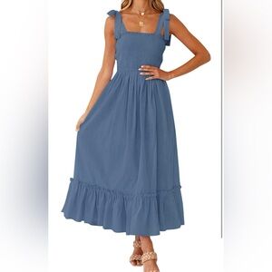 Square Neck Long Maxi Dress